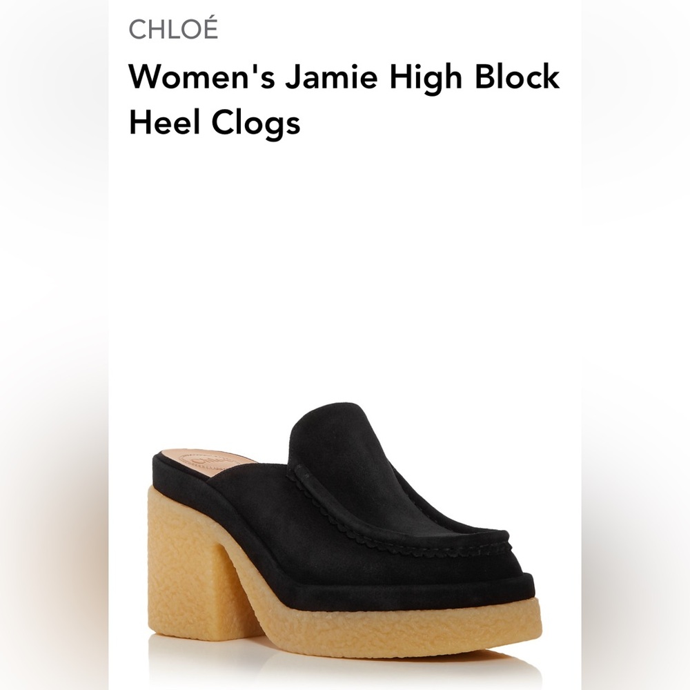 Chloe Jamie Black Suede
Platform Slip On Clogs 
Great for Fall Never Worn